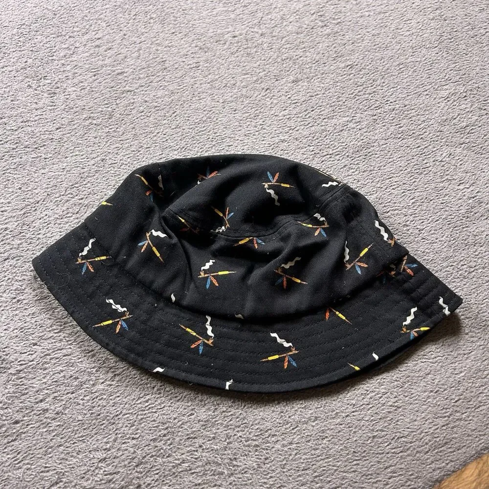 Organika Kayo Corp Bucket Hat Mens Unisex OS Black AOP Pipe Skater Streetwear